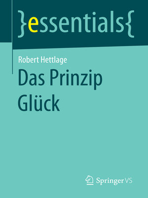cover image of Das Prinzip Glück